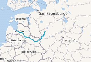Mapa de la cuenca del río Daugava