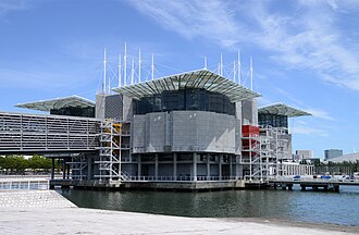 Vista general exterior del edificio del Oceanário de Lisboa