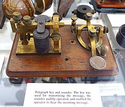 Telegraph key y sounder