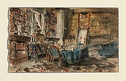 Gabinete de trabajo de Gustave Flaubert en Croisset