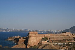 Vista histórica de la zona costera de Mazalquivir