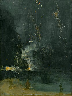Nocturno en negro y oro: el cohete que cae (1874) de James McNeill Whistler