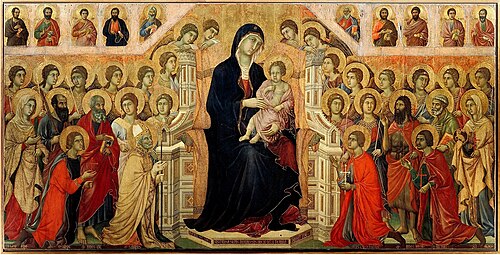 La Maestá del Duomo de Siena pintada por Duccio.