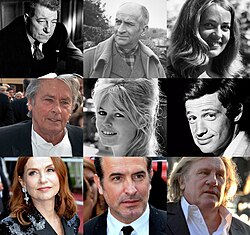 Retrato colectivo de reconocidas personalidades del cine francés.