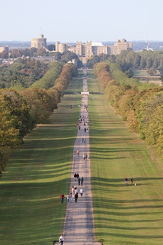 Vista general de Windsor Great Park con su paisaje arbolado