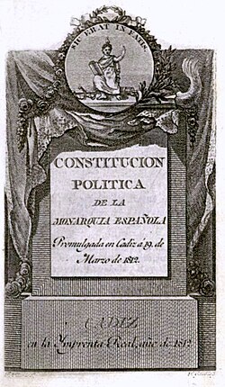 Portada de la edición original de la Constitución