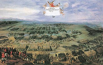 Cuadro histórico que representa la Batalla de la Montaña Blanca