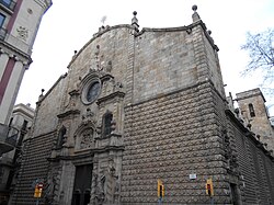 Fachada de la Iglesia de Belén en Barcelona.