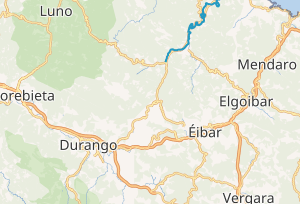 Mapa geográfico de la zona del río Artibai