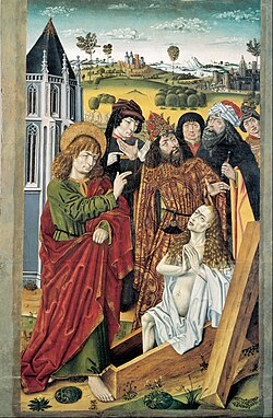 La Resurrección de Drusiana, obra del Maestro de San Nicolás conservada en el Museo de Bellas Artes de Bilbao