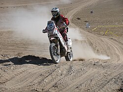 Motocicleta Yamaha WR450F en competición