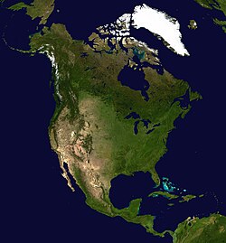 Imagen de satélite de América del Norte