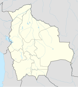 Mapa de ubicación de Tiahuanaco en Bolivia