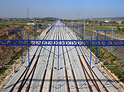 Punto de Actuación Especial y Estación Técnica (PAET) de Arbós en la línea de alta velocidad.