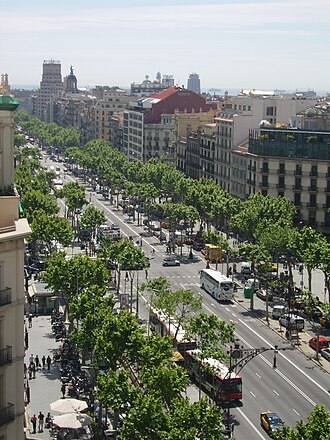 Vista general del Paseo de Gracia