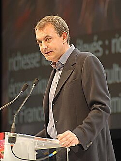 José Luis Rodríguez Zapatero en un acto electoral