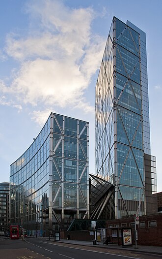 Vista de la Torre Broadgate en la City de Londres