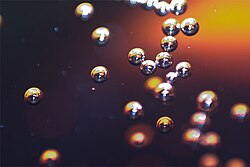 Burbujas de CO2 en una bebida