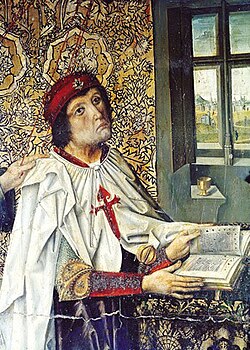 Retrato de Álvaro de Luna en el retablo de la capilla de Santiago.