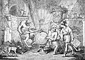 La enseñanza en geografía del joven Aquiles por el centauro Chiron (1752)