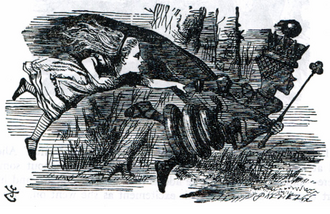 Ilustración de la Reina Roja de Lewis Carroll