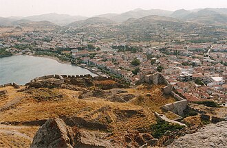 Vista panorámica de la costa de Limnos