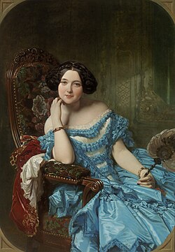 Doña Amalia de Llano y Dotres, Condesa de Vilches, pintada por Federico de Madrazo en 1853