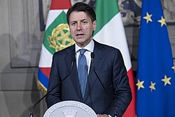 Giuseppe Conte en el Palacio del Quirinal