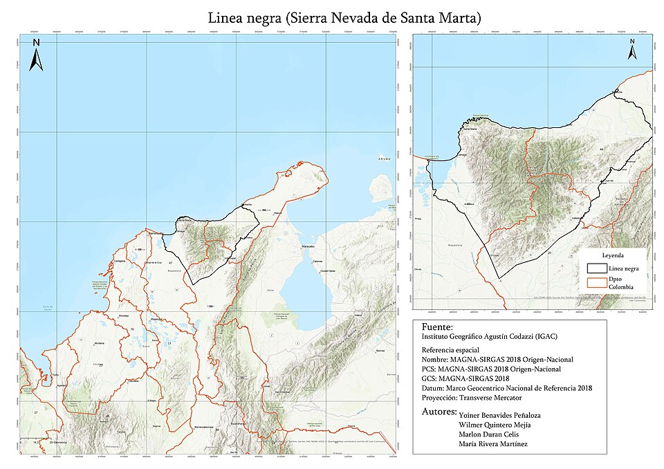Línea negra de la Sierra Nevada de Santa Marta