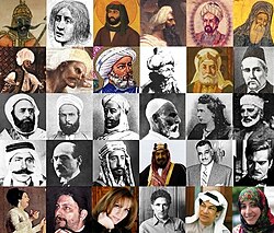 Ilustración histórica de figuras árabes destacadas