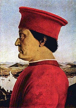Retrato de Federico III da Montefeltro por Piero della Francesca