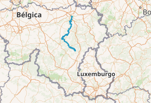 Mapa cartográfico de la zona del Ourthe