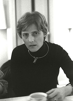 Petra Kelly en el Bundestag en el año 1987