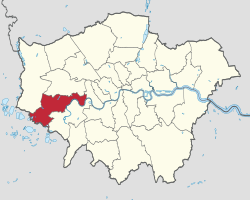 Representación de vías y conexiones de transporte en Hounslow