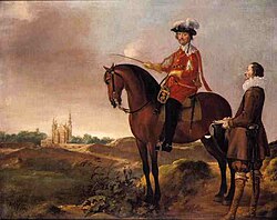 Pintura histórica del rey Christian IV y Hans van Steenwinckel el Joven