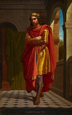 Don Rodrigo, rey de los visigodos en pintura del Museo del Prado