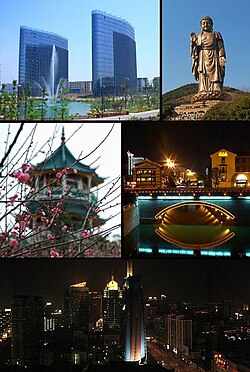 Vista panorámica de la ciudad de Wuxi