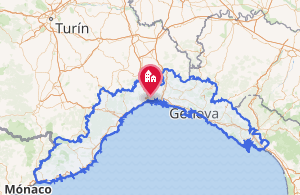 Mapa de localización de Liguria en Italia