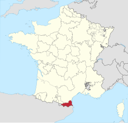 Mapa de ubicación del Rosellón