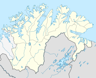 Ubicación detallada en la provincia de Finnmark