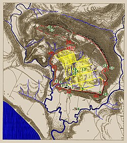 Plano de la zona arqueológica de Agrigento