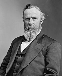 Retrato oficial de Rutherford B. Hayes.