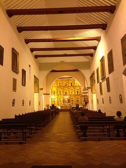Interior de la parroquia principal de Villa de Leyva