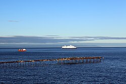 Vista panorámica del Estrecho de Magallanes