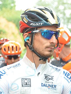 Niccolò Bonifazio en una competición ciclista