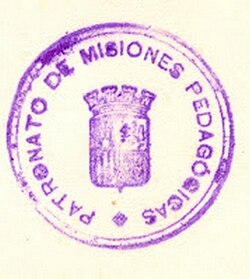 Sello oficial del Patronato de las Misiones Pedagógicas