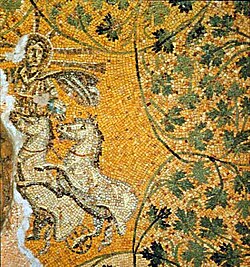 Mosaico de Cristo representado como Sol Invictus