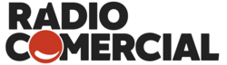 Logo y elementos corporativos de Rádio Comercial