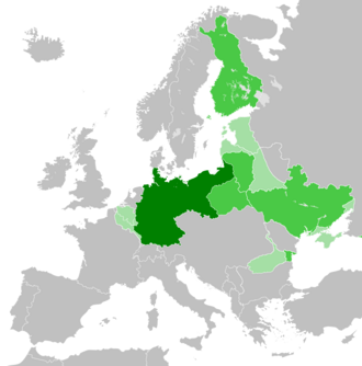 Mapa del Imperio Alemán en 1918