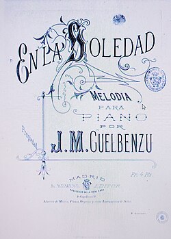 Partitura En la Soledad de Juan María Guelbenzu
